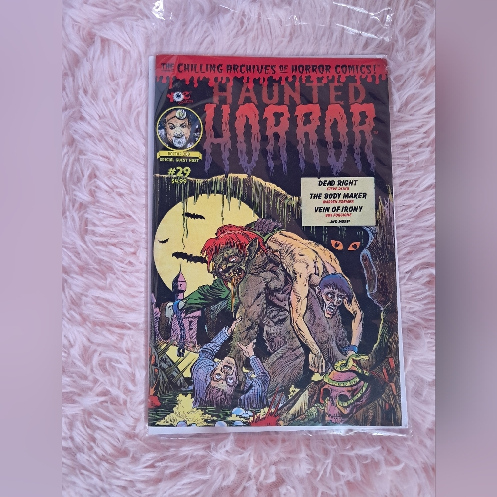 #29 Vintage-Style Comic Art Print - Black & Red